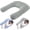 Light Grey, variant on Cooling U Shaped Pillow for Neck, Contour Shoulder Pillow for Side Sleepers, Ergonomic Body Pillows for Adults, Hug Pillow with Washable Cover for Back, Shoulder Pressure Reduce (Light Grey)