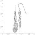 thumbnail image 3 of Real 14kt White Gold Dangle Heart Earrings; for Adults and Teens; for Women and Men, 3 of 3