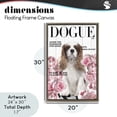 thumbnail image 3 of Funny Floral Dog Magazine Brown Framed Floater Canvas Wall Art, design by Sasha, 3 of 10