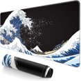 thumbnail image 1 of Extended Large Mouse Pad, XXL Gaming Mousepad 31.5 x 15.7 Inch, Big Computer Keyboard Desk Pad, Waterproof Mouse Mat with Stitched Edges and Non-Slip Base for Office Gaming, Sea Waves, 1 of 5