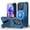 Darkblue, variant on ELEHOLD for iPhone 13 Pro Max Armor Case,Hybrid Hard PC Silicone Magnetic Rugged Stand Cover Compatible with Mag Safe Accessories Heavy Duty Shockproof Protective with Screen Protector,Pink
