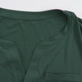 thumbnail image 7 of Cavosen Womens Tops Half Sleeve Oversized Pullover Blouse Tunic V Neck Solid Curved Hem Soft Tops Holiday Shirts Trendy Casual T-Shirts Athletic Beach Tees Summer Green L, 7 of 7