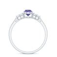 thumbnail image 3 of Rosec Jewels Pear Cut Tanzanite Solitaire Ring with Diamond Accent (1.25 CT, AAA Quality), 18K White Gold, US 7.50, 3 of 9