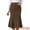 Brown, variant on DARING DIVA Women's Corduroy High Waist Midi Mermaid Skirt with Pockets S Black