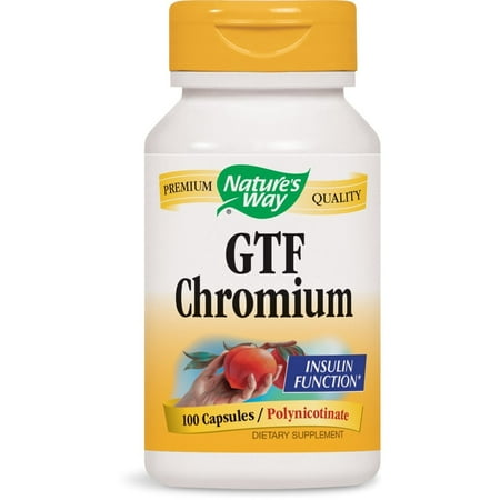 Nature's Way Gtf Chromium Insulin Function Polynicotinate, 100 Vcaps, 100