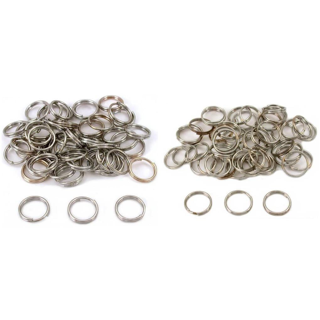 Nickel 100 units Quality Split Rings 16mm Double Loop Key rings 