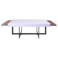 thumbnail image 4 of Furniture of America Vasket Contemporary Metal 3-Piece Coffee Table Set in White, 4 of 20