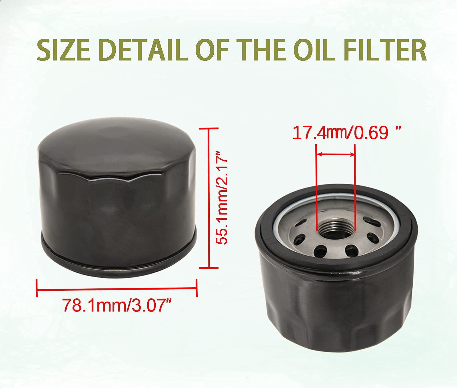 12 050 01-S 492932s Oil Filter for 492932 795137 696854, Replace 21548100 1205001-S 1205001, Compatible with Kawasaki 49065-7007 GY20577, 49065-0721 LG492932S 28 050 01-S Oil Filter, 4 Pack