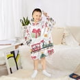 thumbnail image 6 of FORMRS Wearable Blanket Hoodie with Sleeves for Kids Cozy Flannel Sweatshirt, Christmas Penguin, 6 of 7