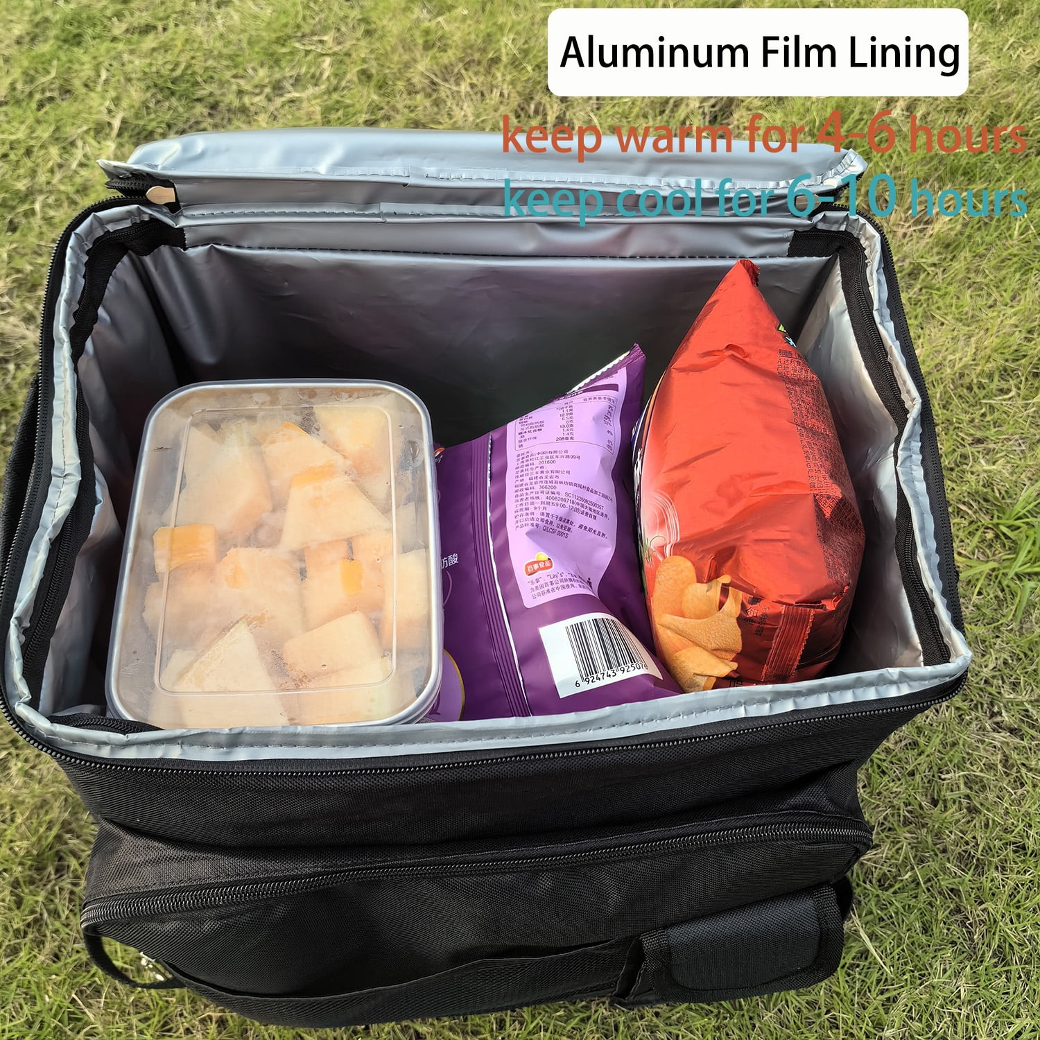 Portable Cooler with Wheels and Handle Collapsible Rolling Cooler Leakproof Insulated Soft Cooler Bag for Beach Camping Patio Travel Outdoor Ball Fields