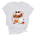 thumbnail image 4 of VKOYWKM Fall Tee Shirts for Women Ghost Graphic Tees Holiday Crew Neck Loose Fit Short Sleeve T-Shirt Casual Halloween T Shirt, 4 of 6
