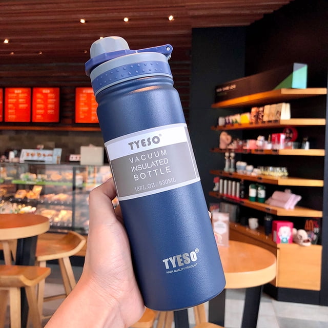 Taza de vacío para estudiantes masculinos y femeninos, taza de agua portátil simple de acero inoxidable, botella de agua deportiva portátil de gran capacidad, tetera taishuo