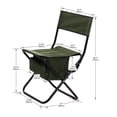 thumbnail image 3 of Set of 5 Folding Outdoor Table and Chair Set, Portable Camping Table with 4 Chairs and Storage Net for Patio, Picnics, Beach,Backyard, BBQ, Black+Green, 3 of 8