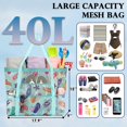 thumbnail image 4 of Mesh Beach Bag, Extra Large Beach Tote with Zipper Pocket Pool Bag for Cruise/Swim/Vacation Essentials, 4 of 8