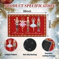 thumbnail image 3 of Red Nutcrackers Merry Christmas Doormat, Xmas Front Door Mat, Christmas Decorations for Home Seasonal Winter Low-Profile Entrance Rug for Indoor Outdoor 17" x 30" (Red), 3 of 6