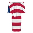 thumbnail image 5 of Liberia National Country Flag Women's Off The Shoulder Ruffles Summer Wedding Guest Loose Casual Party Beach Dress, 5 of 9