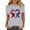 Gray, variant on Cavosen Patriotic Tops for Women Petite 4th of July Short Sleeve Crew Neck Tops American Flag Print T Shirts Lady XL Red White and Blue Casual Tops Funny Patriotic Tunic Tees 2025 Patriotic Clothes
