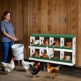 thumbnail image 3 of Heavy-Duty Metal Chicken Nesting Box – 8 Large Vented Compartments – Rustproof Galvanized Steel – Easy to Clean – Rollout Egg Collection – Wall-Mountable – Green, 8 Grids (Without Bracket), 3 of 7