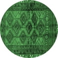 thumbnail image 1 of Ahgly Company Indoor Round Persian Emerald Green Traditional Area Rugs, 3' Round, 1 of 4