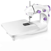 Ustris Sewing Machine, Portable Sewing Machine with Built-in Stitches, 2-Speed Mini Sewing Machine with Extension Table, Suitable for Beginners, Gift for Women Safe Sewing Kit