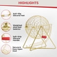 thumbnail image 6 of Mr. Chips 11-Inch Tall Professional Bingo Set with Steel Cage, Balls, Cards, and Chips - Luxury Gold, 6 of 9