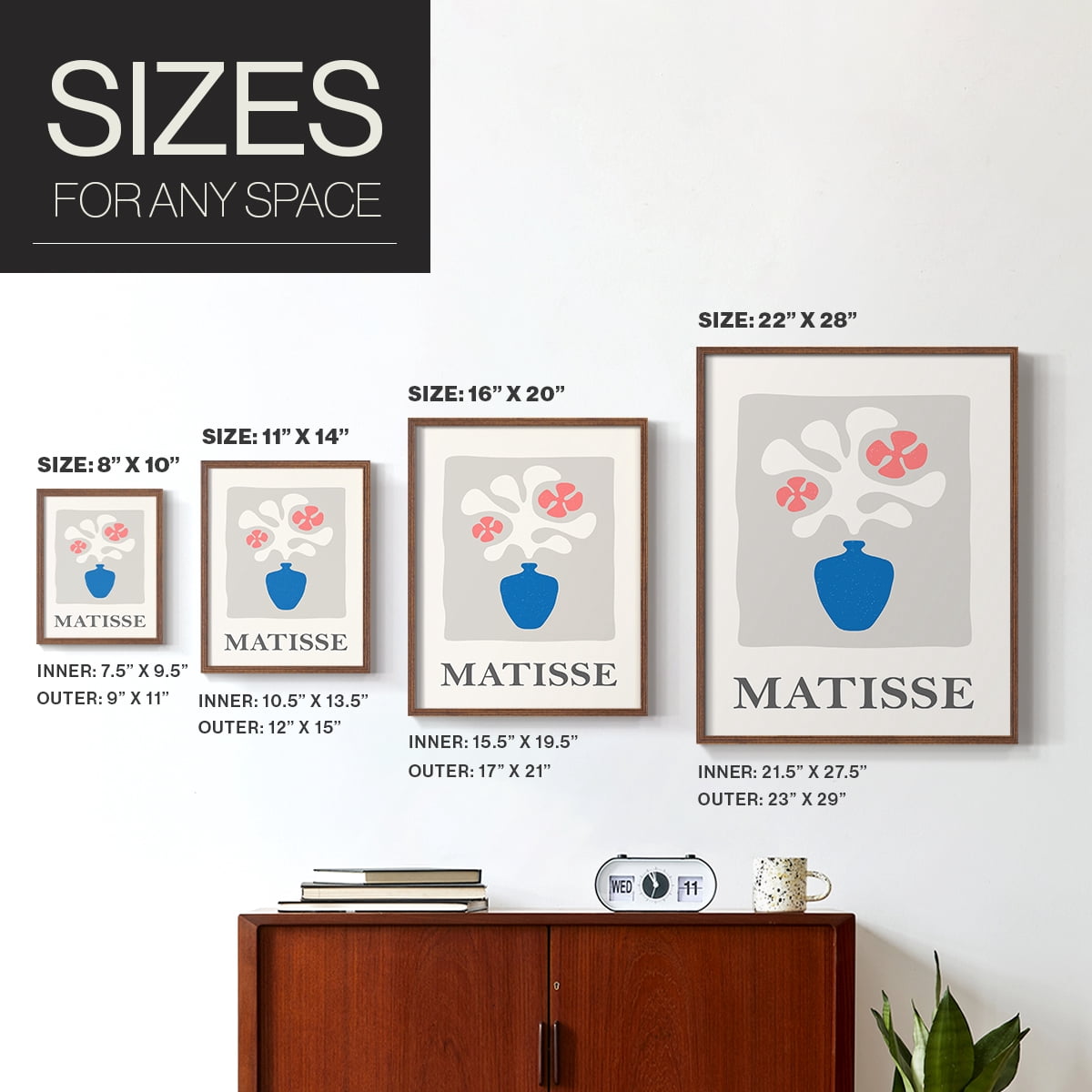 Matisse CCLXXIII in Solid Wood 11 x 14 Framed Print