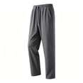 thumbnail image 4 of Mlkoz Mens Pants Summer Breathable Loose Mesh Cool Loose Straight Pants,Gray,XXXL, 4 of 5