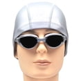 thumbnail image 5 of Sonducket Elástico impermeable PU proteger orejas pelo largo deportes natación piscina SPA sombrero gorro de natación para hombres mujeres adultos Deportes acuáticos plata 25cm Sonducket HW4178-02B, 5 of 5