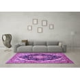 thumbnail image 3 of Ahgly Company Indoor Round Medallion Purple Traditional Area Rugs, 8' Round, 3 of 4