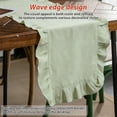 thumbnail image 4 of Tcwhniev Cotton Ruffled Table Runner 13.7x71 Inch, Rustic Farmhouse Decor for Wedding, Birthday Party & Kitchen Table,Green, 4 of 10
