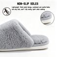 thumbnail image 5 of CHICVOMEY Fuzzy Slippers Womens Mens Unisex Warm Fluffy House Shoes Comfortable Anti Slip Indoor Bedroom Slipper Plush House Slipper, 5 of 9