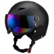 thumbnail image 5 of Casco de esquí deportivo para adultos, para exteriores, resistente al viento, antivaho, con lentes integradas, casco de esquí de seguridad, 5 of 5