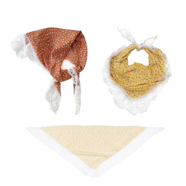 3 pañuelos florales Pañuelos de gasa Pañuelos triangulares Pañuelos de plomo