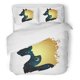 thumbnail image 1 of Juego de Ropa de Cama ABPHQTO de 3 Piezas Silueta de Mujer Hermosa con Luna Creciente y Estrellas, 1 of 1