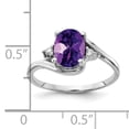 thumbnail image 2 of Primal Gold 14 Karat White Gold 8x6mm Oval Amethyst and VS Diamond Ring, 2 of 4