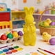 thumbnail image 5 of Uuiauoio Easter Decorations Flocked Bunny Figurines with Bow Tie Flocking Rabbit Tabletop Mantel Decoration for Easter Centerpieces for Spring Home Office Table Decor Supplies, 5 of 6