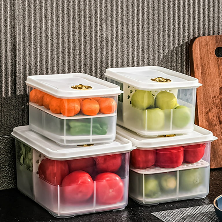 Refrigerator Storage Box, Transparent Fresh-keeping Box