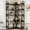 Black, variant on Huisuilinss L-Shaped Corner Bookshelf,Etagere Bookcase,Industrial Corner Shelf Storage Rack,Freestanding Display Shelf,Wood Open Storage Shelves With Metal Frame For Living Bedroom Home Office