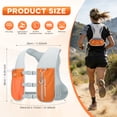 thumbnail image 4 of Maelstrom Running Vest for Men & Women, Adjustable Lightweight Hydration Pack with 500ml Soft Flask for Trail, Hiking, Cycling, Marathon Orange, 4 of 8