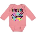 thumbnail image 3 of Inktastic I Love My Daddy 80s Retro Style Boys or Girls Long Sleeve Baby Bodysuit, 3 of 5