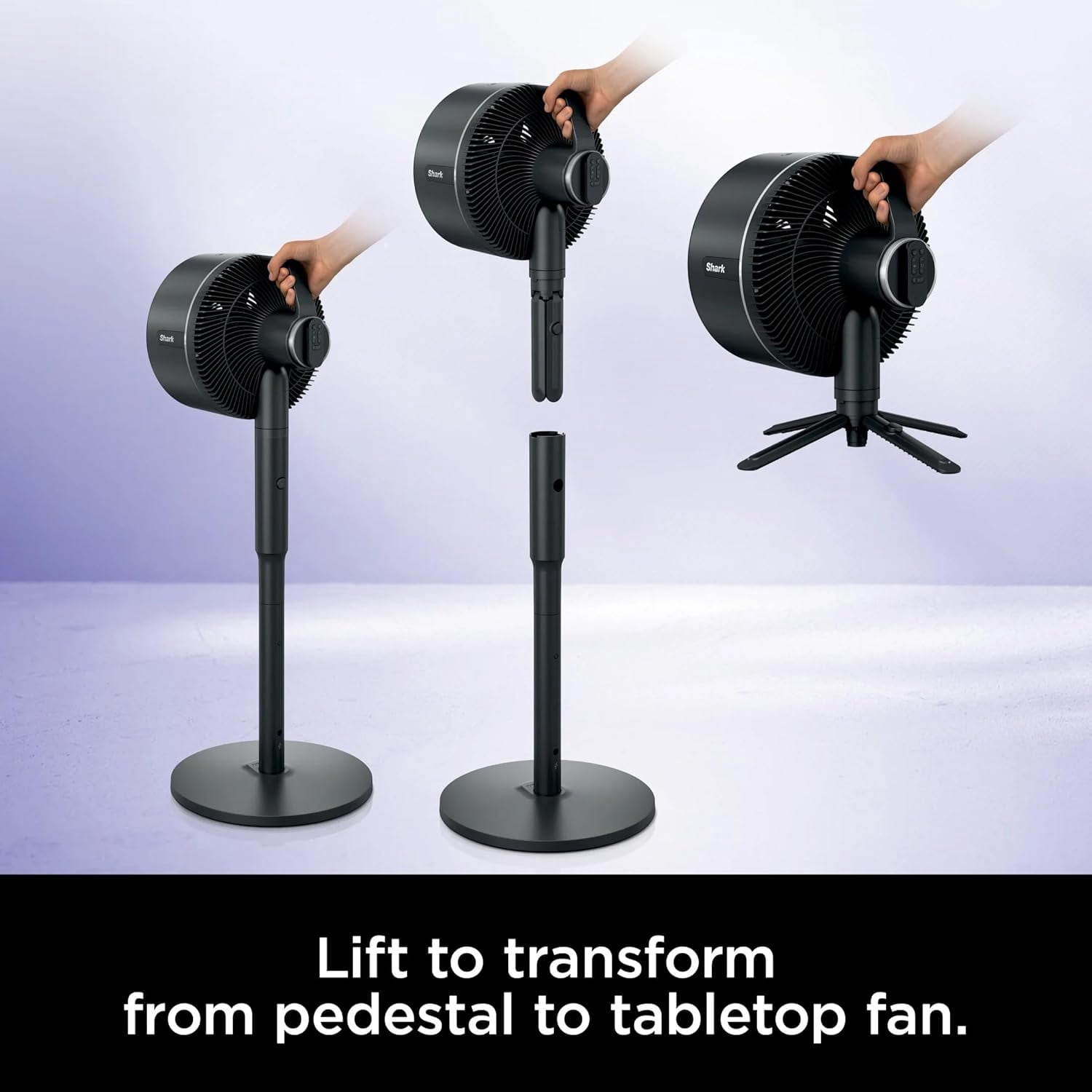 Restored Shark R-UH205 FlexBreeze Indoor & Outdoor Fan with Pedestal & Tabletop, Portable, Remote, Quiet (Refurbished)