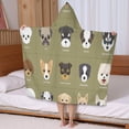 thumbnail image 5 of Dog Breeds Hooded Bath Towel，50"x30" for Ages 3 To 12 Kids, Quick Dry Lightweight Soft Microfiber Hood Beach Towel Cover Up for Kids, 5 of 7
