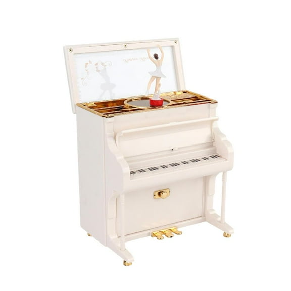 Girls Ballerina Jewelry Box. Musical. Vertical piano design. Ballet dancing girl. Jewelry storage. Desktop ornament, holiday gift.