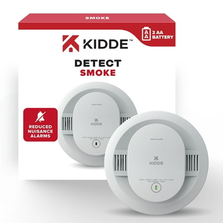 kidde battery-operated photoelectric smoke detector alarm, 5-inch, batteries included