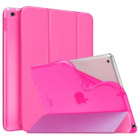 Frosted Slim Shell Case with Stand for iPad 9th 8th 7th Generation Pitaya Red
