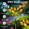 thumbnail image 5 of Rirool Solar Garden Lights Outdoor, 2 Pack Solar Tulip Lights with 14 Flowers, IP65 Waterproof LED Stake Light for Yard, Pathway, Patio, Landscape (Yellow), 5 of 8