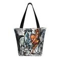 thumbnail image 3 of Haiem Four Running Horses Pattern Shoulder Bag - Durable and Spacious Tote Bag,Versatile Shopping Bag, 3 of 9