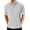 Grey, variant on Men's Short Sleeve Stripe Polo Shirts Casual Slim Fit Basic Designed Cotton Shirts