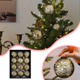 thumbnail image 6 of Christmas Ornaments, 12 Piece Embossed Gold Shatterproof Hangings Exquisite Suitable for Christmas Tree Indoor and Outdoor, Christmas Gifts(Gold), 6 of 9
