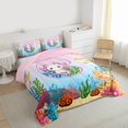 thumbnail image 3 of Feelyou Axolotl Letter C Bedding Comforter Set, Fairy Tale Sealife Twin Comforter Sets, Teens Kids Girls Boys Reversible Bedding Set, Super Cozy Room Decor, 2-Piece, 3 of 8